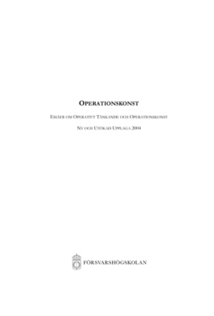 Operationskonst : essäer om operativt tänkande och operationskonst