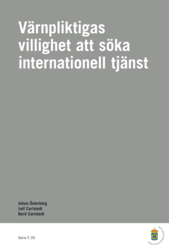 Värnpliktigas intresse för internationell tjänst och officersutbildning